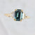 Corazón Green Emerald Cut Sapphire Ring