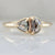 Nebula Salt & Pepper Trillion & Half Moon Rose Cut Diamond Ring