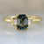 Camilla Green Sapphire and Diamond Ring in Yellow Gold
