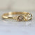 The Fates Mixed Colored Diamonds Three Stone Yellow Gold Ring
