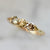 The Fates Mixed Colored Diamonds Three Stone Yellow Gold Ring