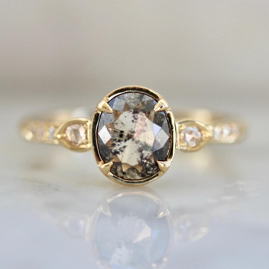 Salt and pepper diamond rose cut Clearance