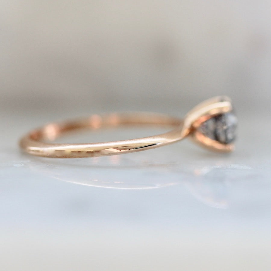 Stella Salt & Pepper Diamond Ring in Rose Gold