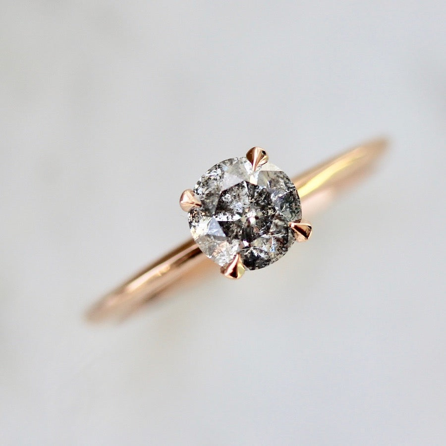 Stella Salt & Pepper Diamond Ring in Rose Gold