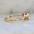Misha Bezel Set Marquise Cut Salt & Pepper Diamond Ring In Rose Gold