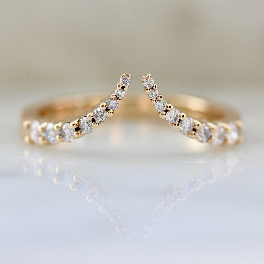 Pointed Open Cuff Diamond Ring