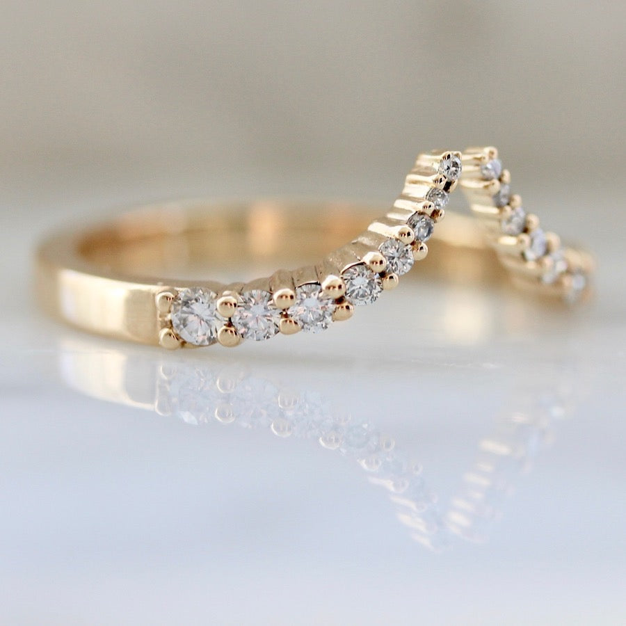
            Pointed Open Cuff Diamond Ring