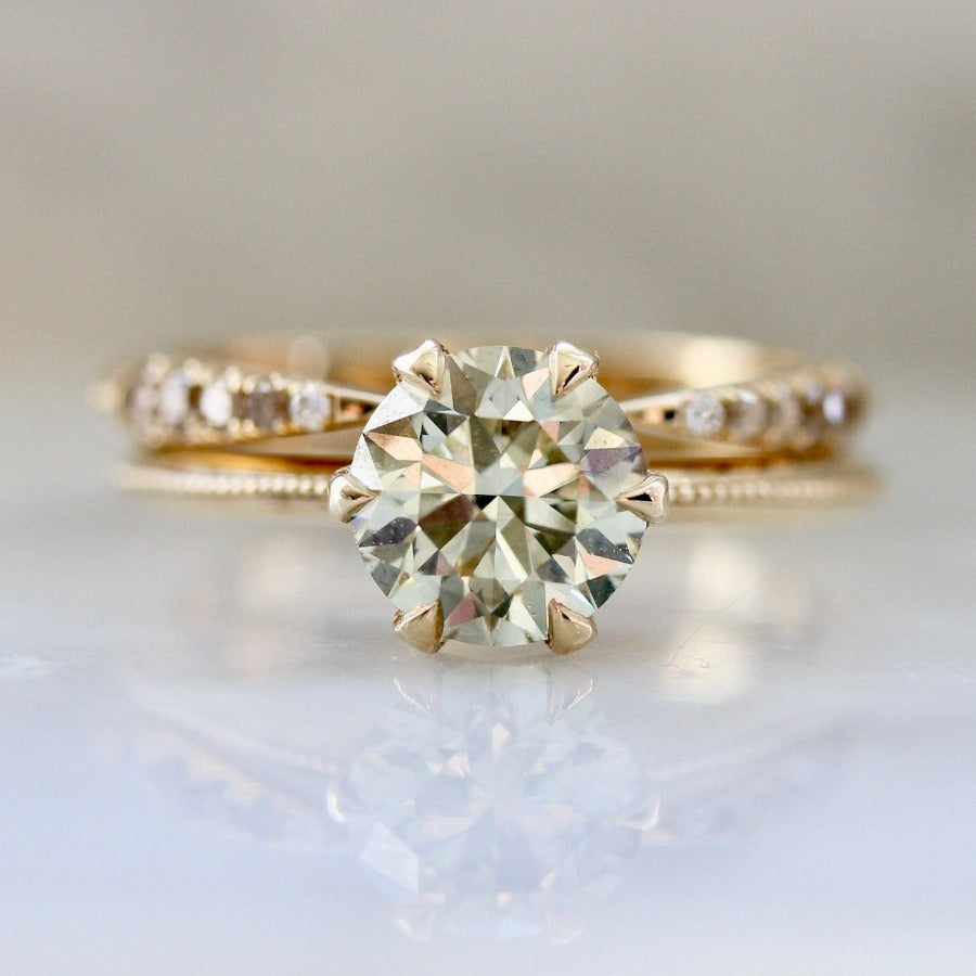 Torc Diamond Band With Milgrain