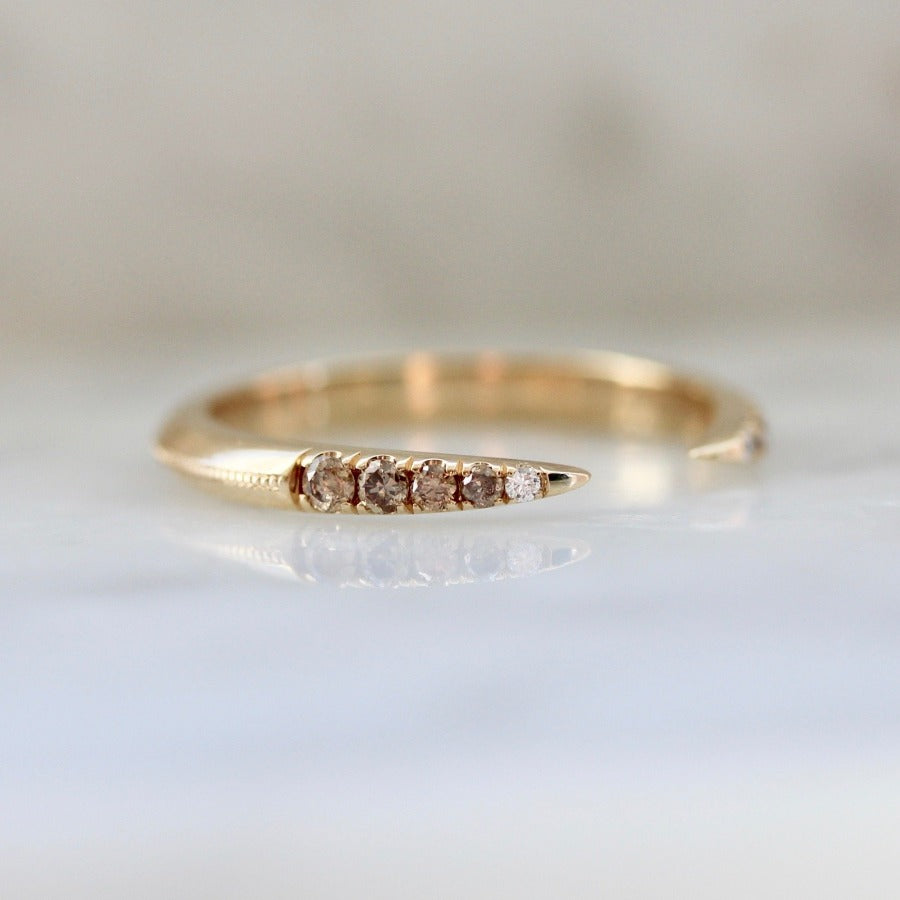 Torc Diamond Band With Milgrain