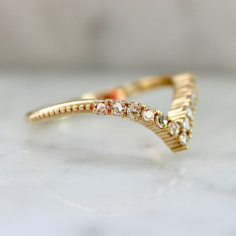 Eden Rose Cut Stacking Diamond Ring