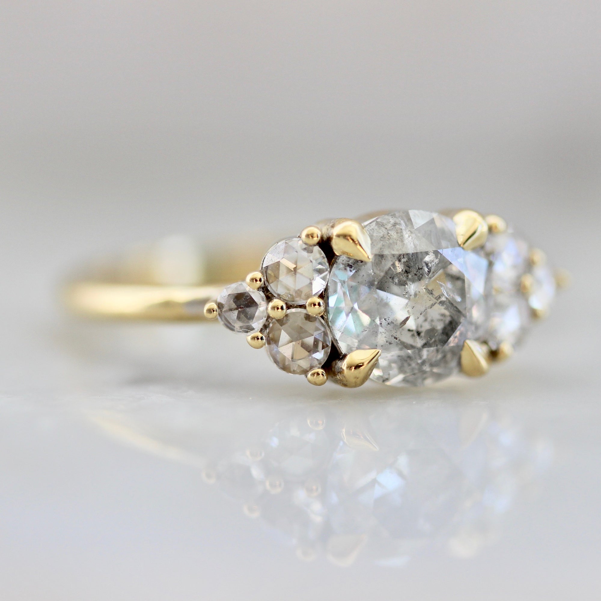 Mystic Mama Grey Diamond Ring in Yellow Gold