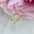 Renata Hexagonal Step Rose Cut Diamond Ring in Yellow Gold