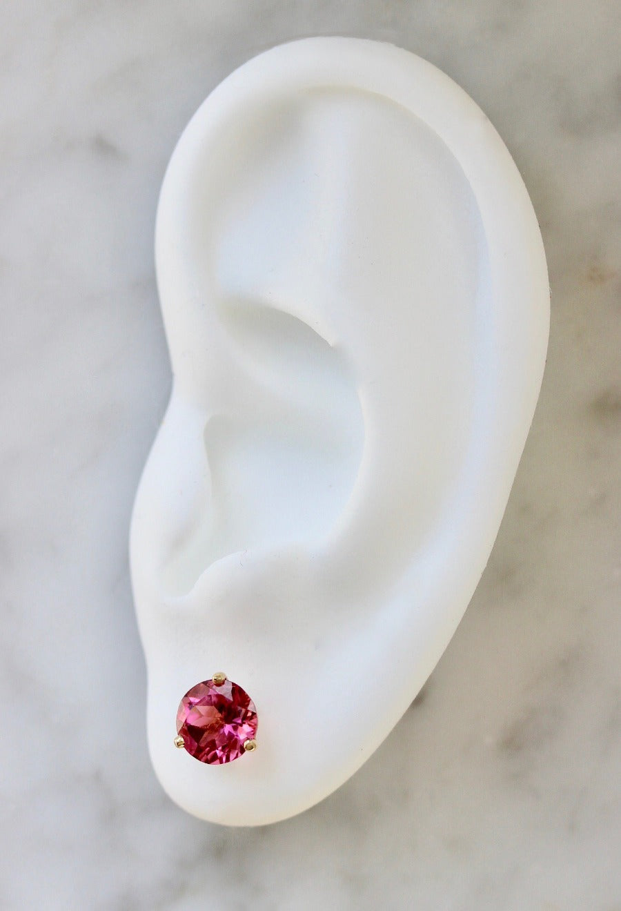 2.64 Carats Total Berry Tourmaline Earrings