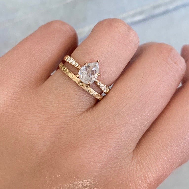Lumos Icey Pear Cut Diamond Ring