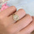 Renata Hexagonal Step Rose Cut Diamond Ring in Yellow Gold