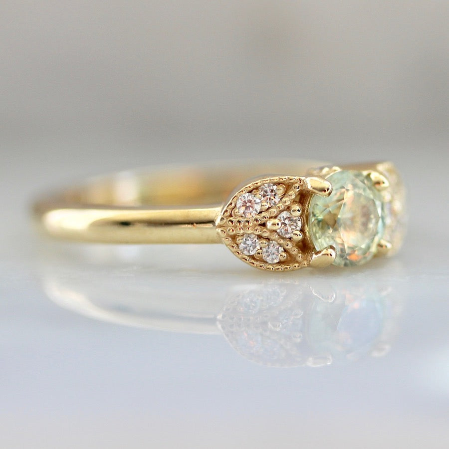 Juliette Yellow Round Cut Sapphire Ring