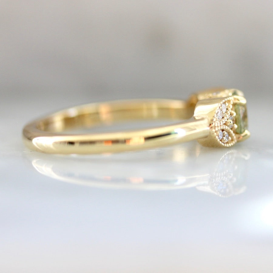 Juliette Yellow Round Cut Sapphire Ring