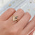 Michet Salt & Pepper Kite Rose Cut Diamond Ring in Yellow Gold