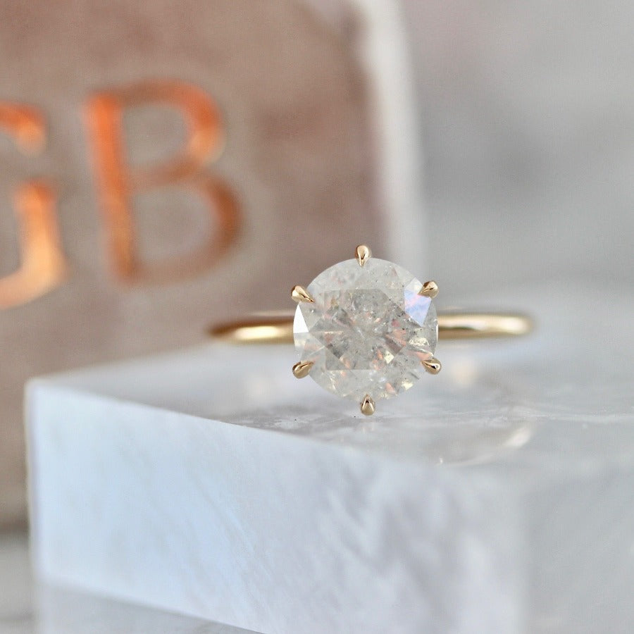 Chantilly 2.17 Carat Icey Round Brilliant Cut Diamond Ring