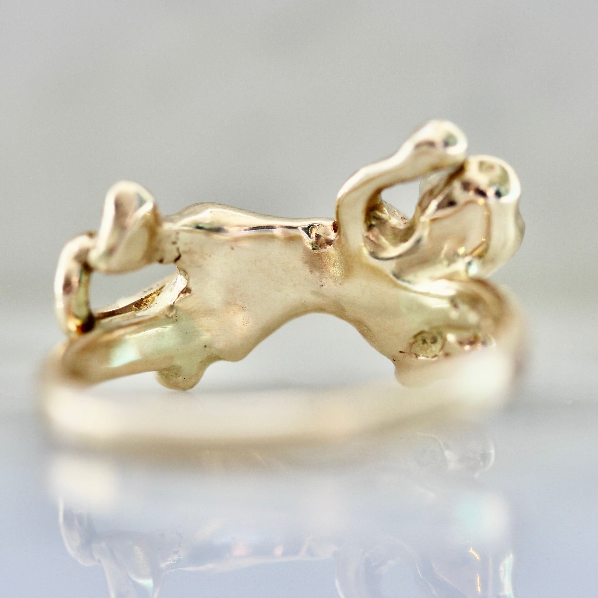 Hear Me Roar Carved Panther Ring