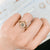 Barbera Salt & Pepper Round Rose Cut Diamond Ring in Rose Gold