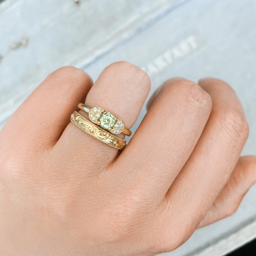 Juliette Yellow Round Cut Sapphire Ring