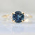 Blue Lagoon Round Brilliant Cut Sapphire and Diamond Ring