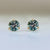 .82 Carats Total Round Cut Teal Montana Sapphire Earings