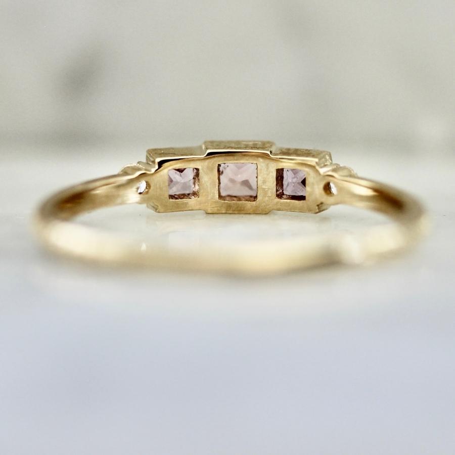 Interlude Pink Princess Cut Sapphire Ring