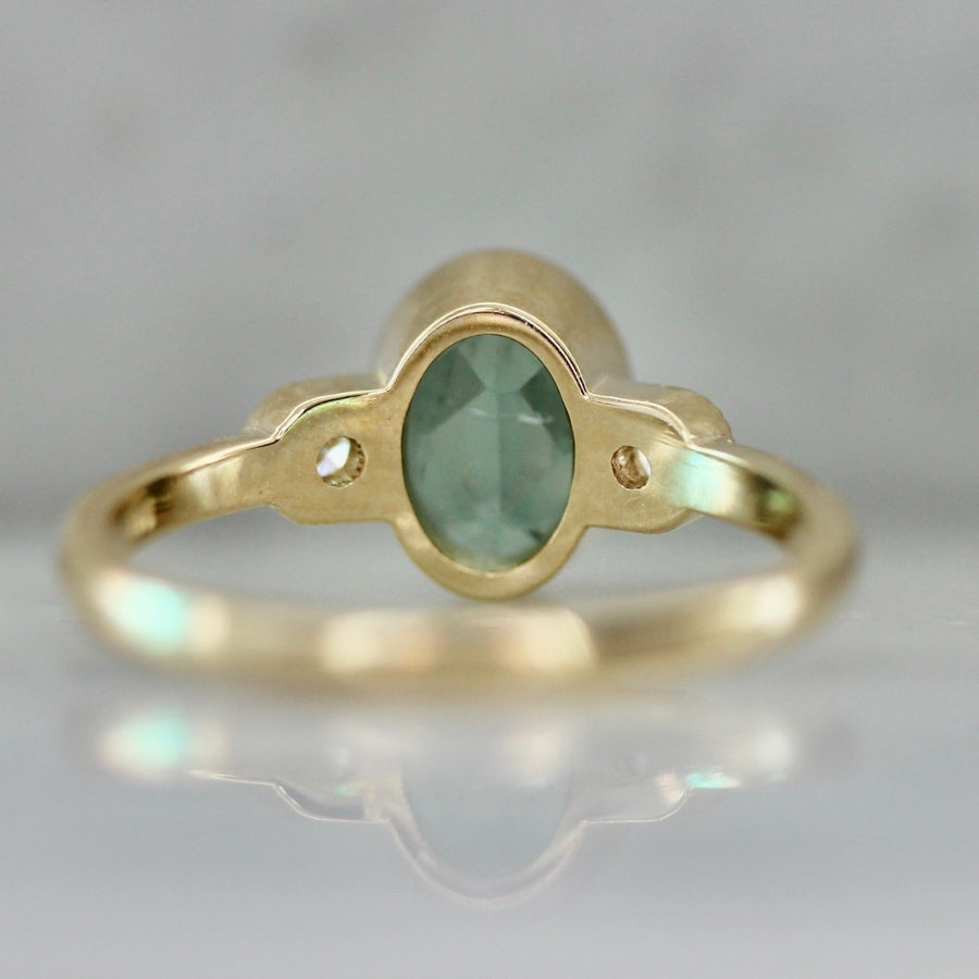 Ivy League Green Oval Cut Tourmaline Ring