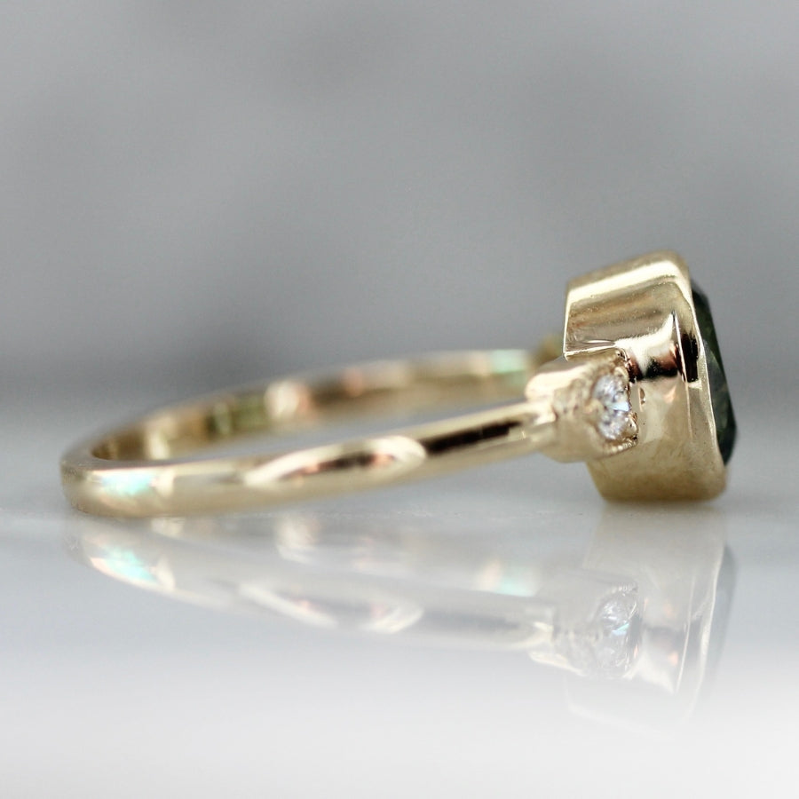 Ivy League Green Oval Cut Tourmaline Ring