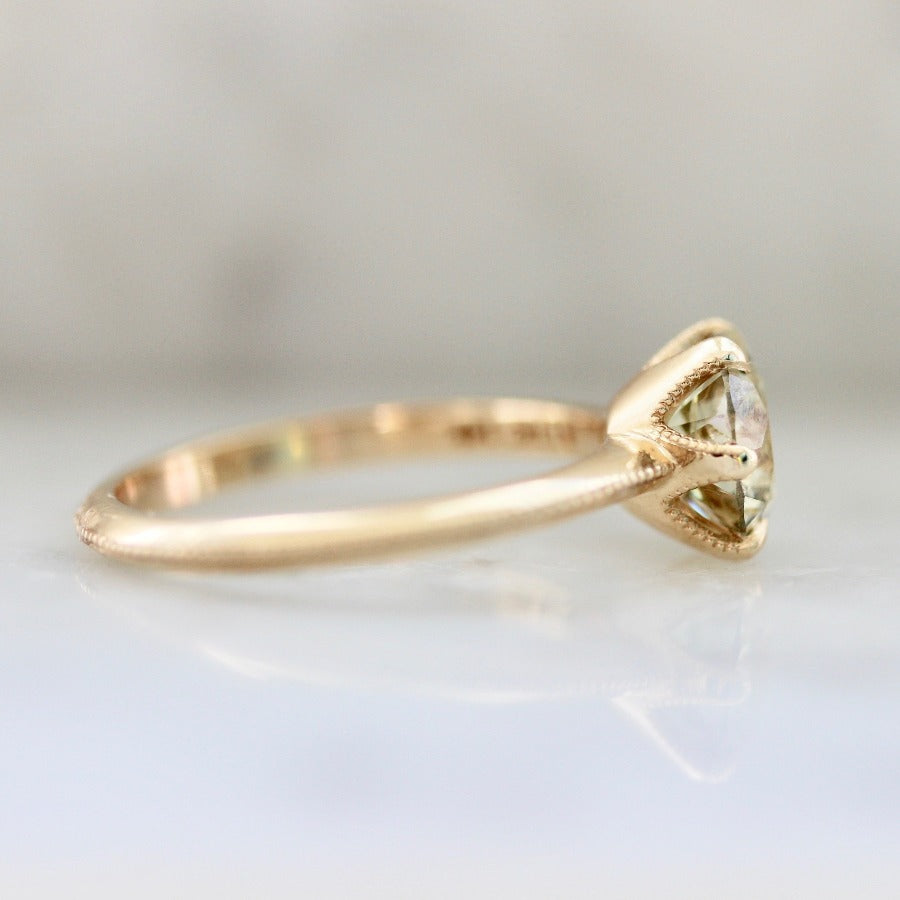 Kissing Sunlight Round Cut Diamond Ring