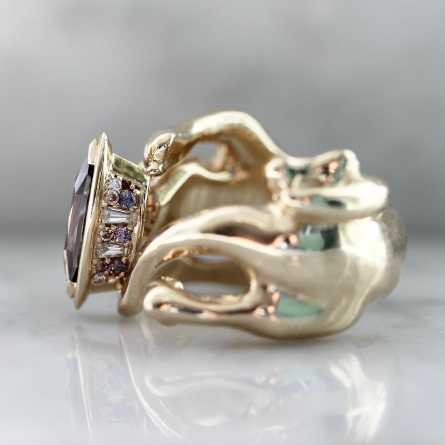 
            Jungle Queen Mauve Marquise Cut Sapphire Ring