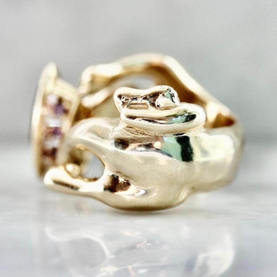 Jungle Queen Mauve Marquise Cut Sapphire Ring