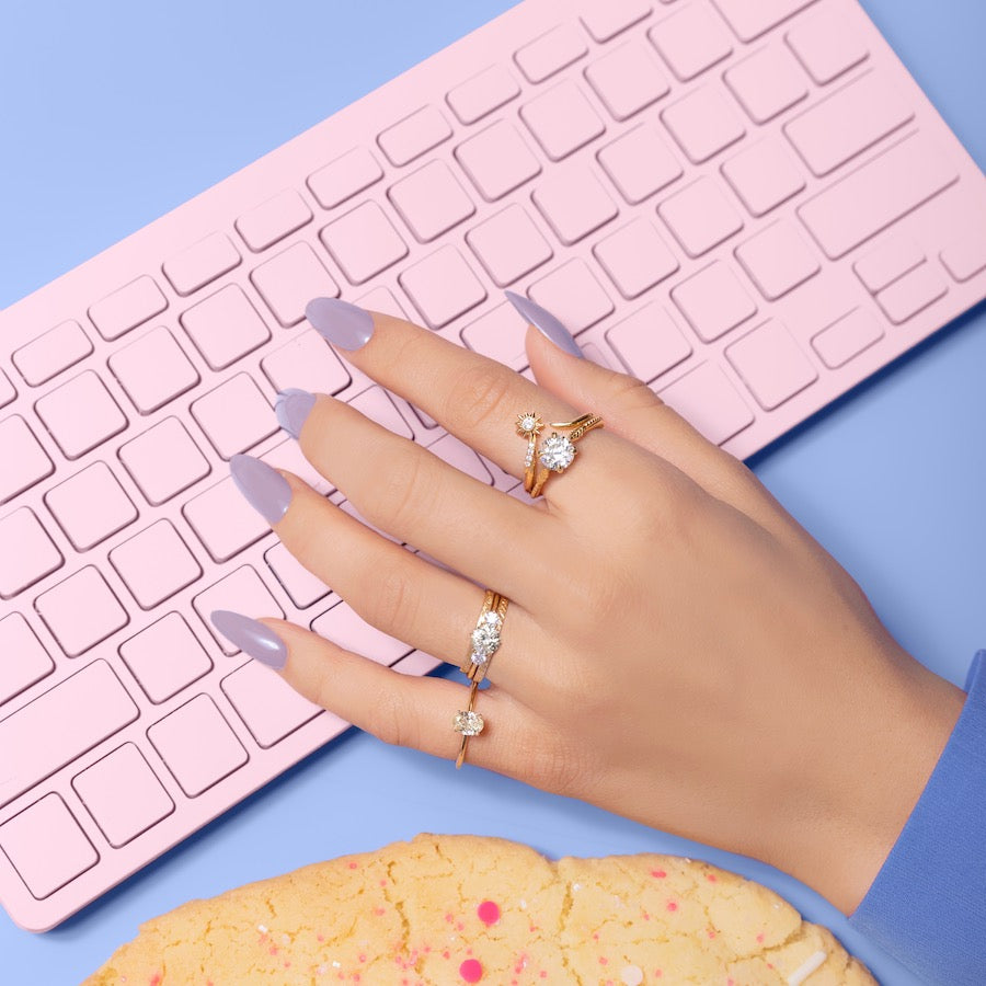 Willowleaf Old European Cut Diamond Ring