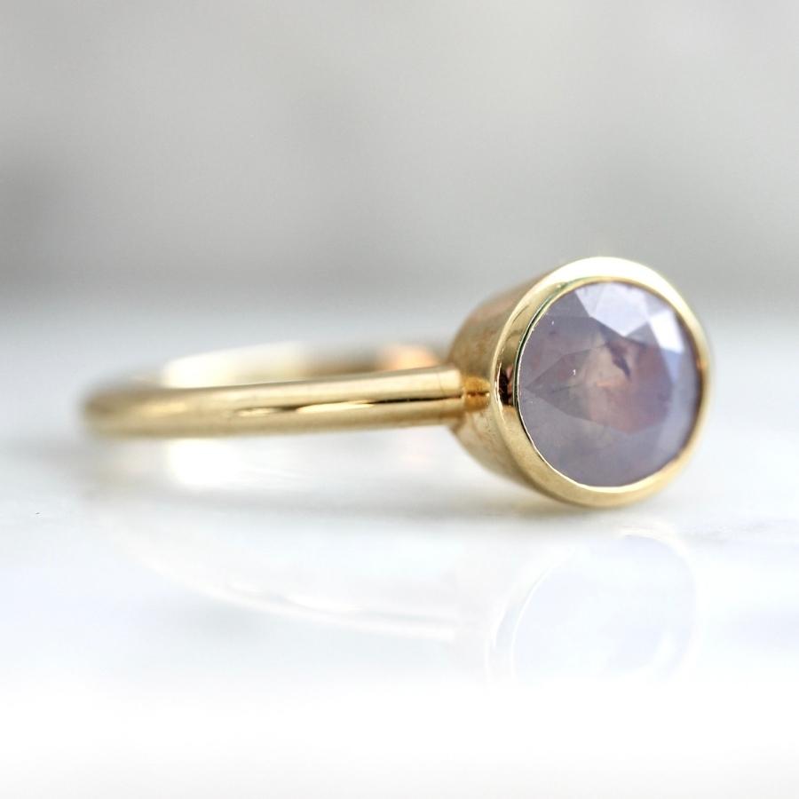 Kelty Pelechytik Pink Opalescent Oval Cut Sapphire Ring