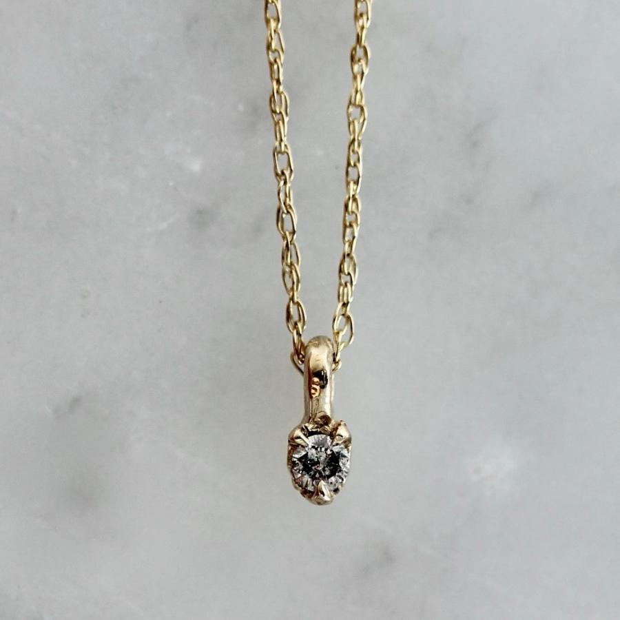 Lacee Alexandra Salt & Pepper Round Brilliant Cut Diamond Necklace