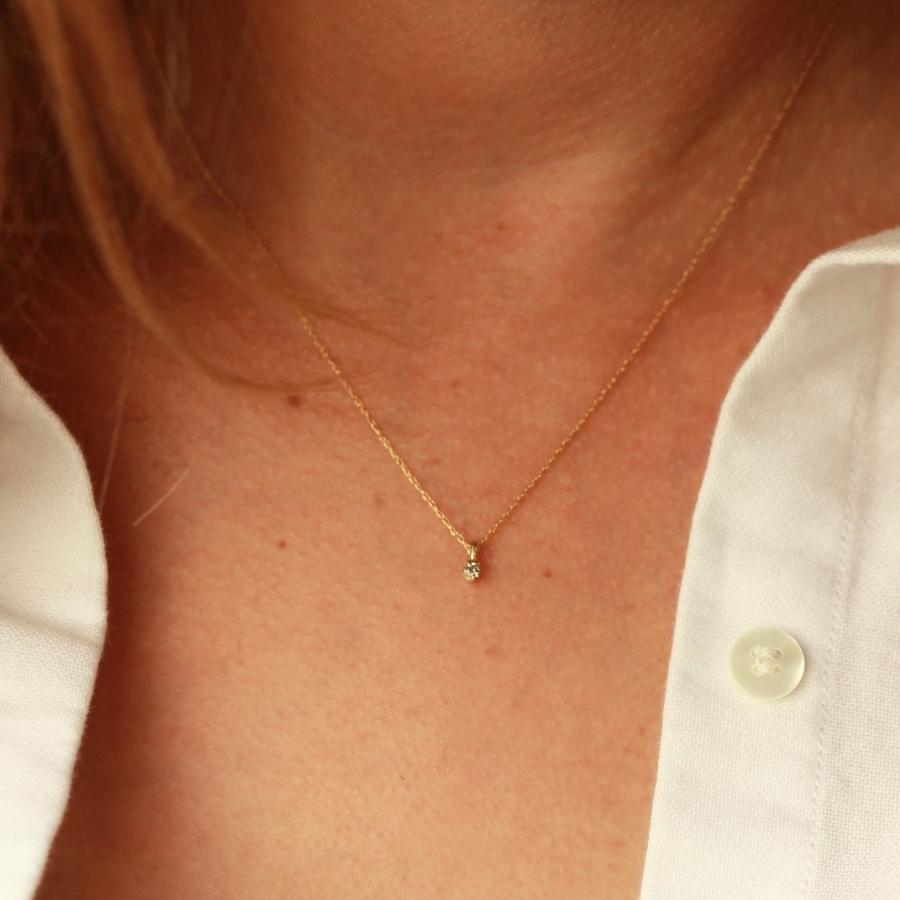 
            Lacee Alexandra Salt &amp; Pepper Round Brilliant Cut Diamond Necklace