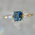 Lickety Split Blue Emerald Cut Sapphire Ring