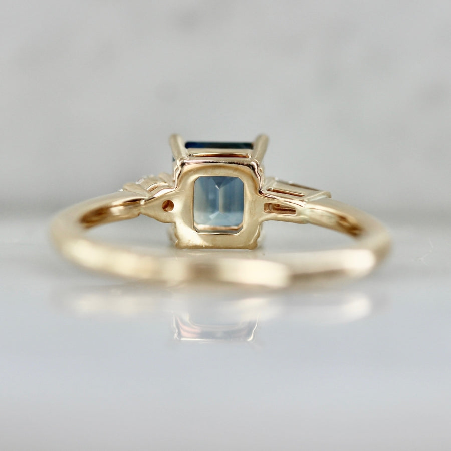 Lickety Split Blue Geo Cut Sapphire Ring