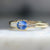 Lip Service Blue Bi-Color Emerald Cut Sapphire Ring