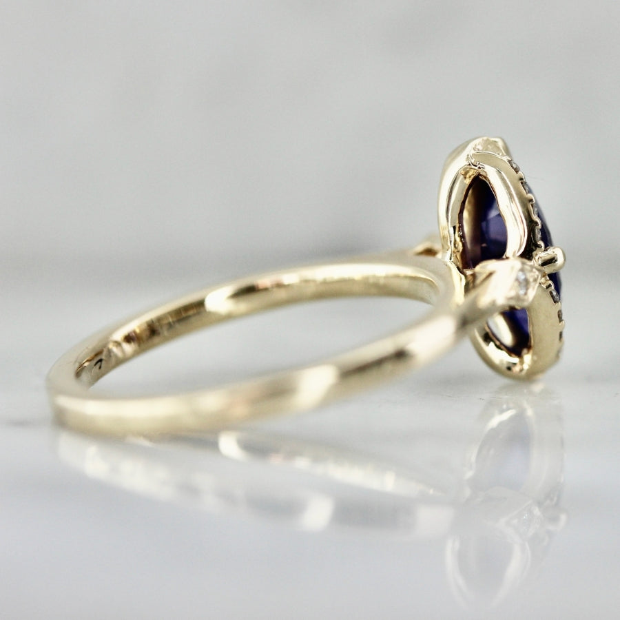 Lisbon Purple Marquise Cut Sapphire Ring