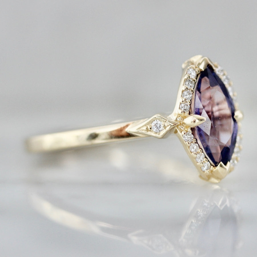 Lisbon Purple Marquise Cut Sapphire Ring