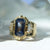 Lizzo Blue Emerald Cut Sapphire Ring