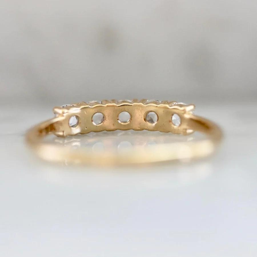 Love Story Five Stone Rose Cut Diamond Band