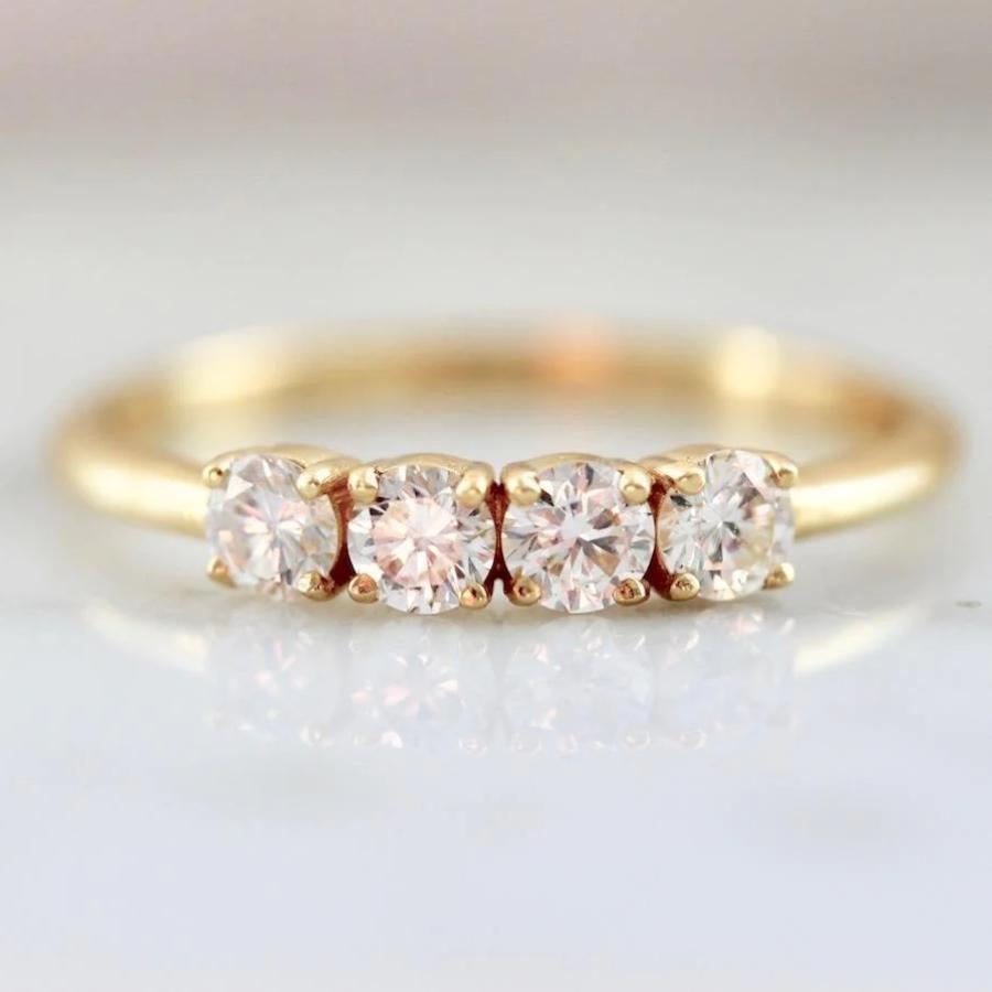 Love Story Four Stone Diamond Band