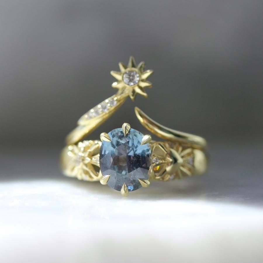
            Love &amp; Light Purple-Blue Color Change Oval Cut Sapphire Ring