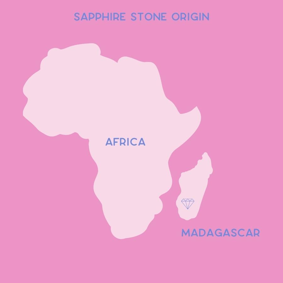 Trinity Geo Pear Cut Sapphire Ring