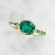 Mare Nubium Oval Cut Emerald Ring