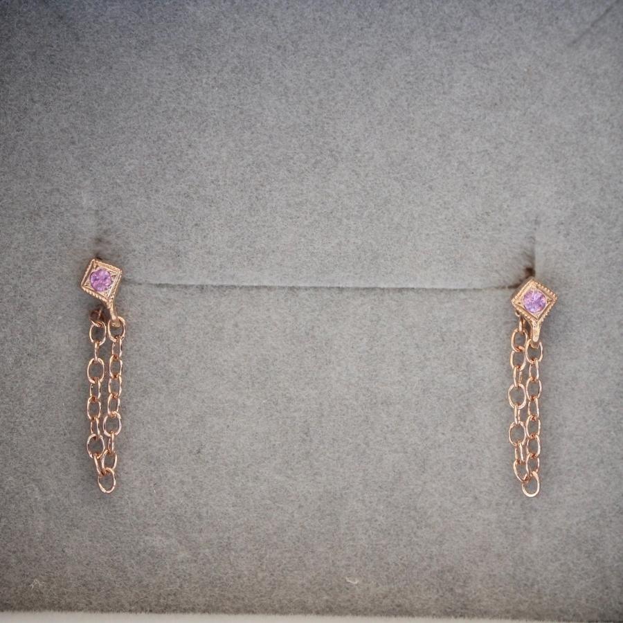 
            Mason Grace Pink Sapphire Earrings